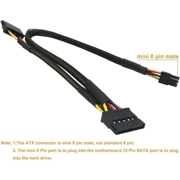 COMeap SATA 15 pines x2 a Mini 6 pines ATX compatible con_5
