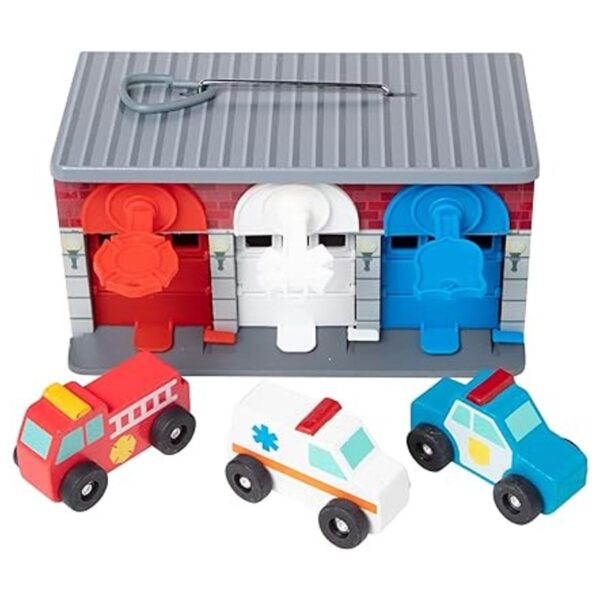Melissa Doug Toy Keys and Cars Vehículos de rescate de