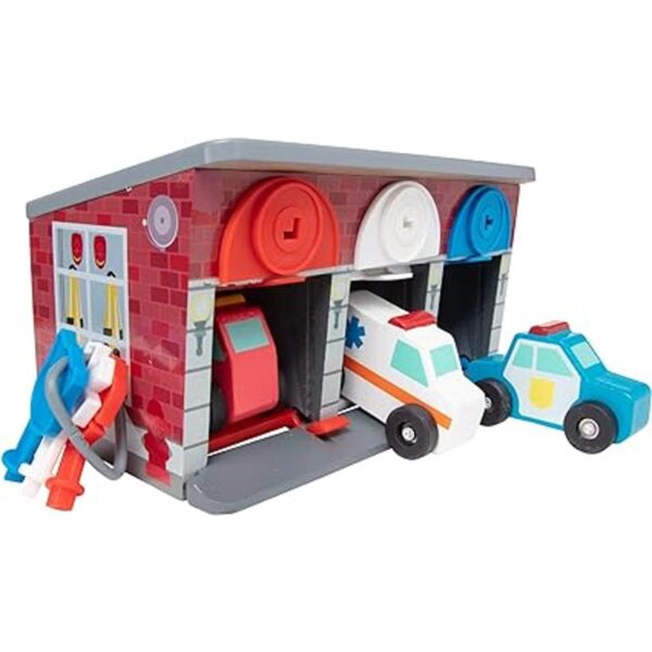 Melissa Doug Toy Keys and Cars Vehículos de rescate de