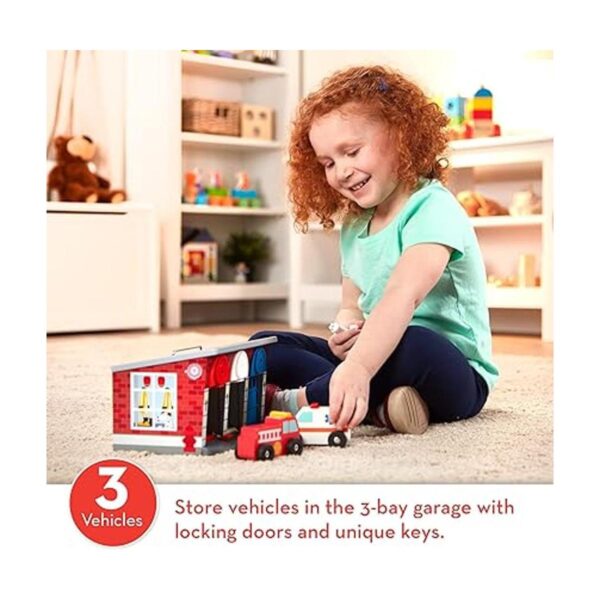 Melissa Doug Toy Keys and Cars Vehículos de rescate de