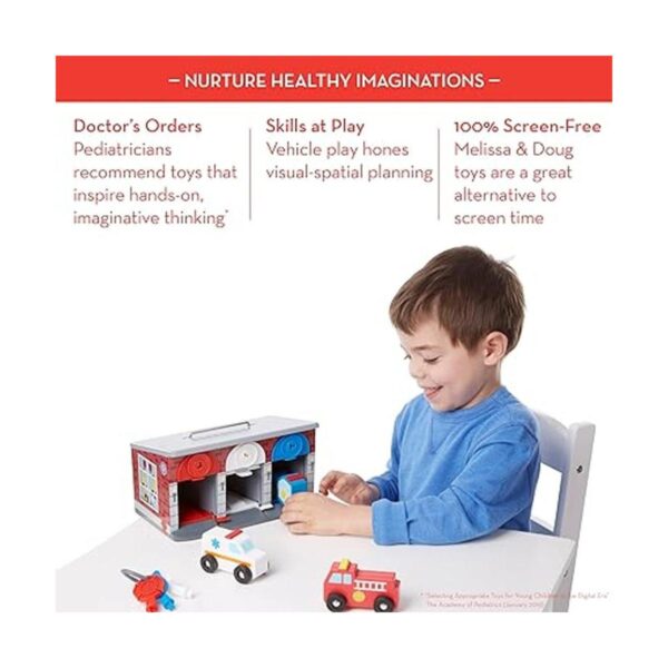 Melissa Doug Toy Keys and Cars Vehículos de rescate de