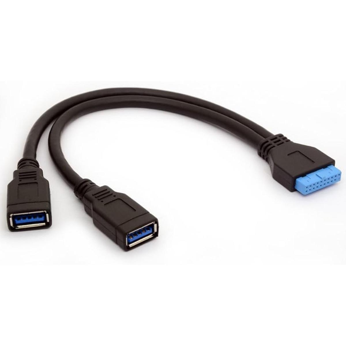 Cable adaptador de placa base USB 3.0 de 20 pines para