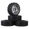 Mxfans Llantas de goma con diseño de flores negras_1