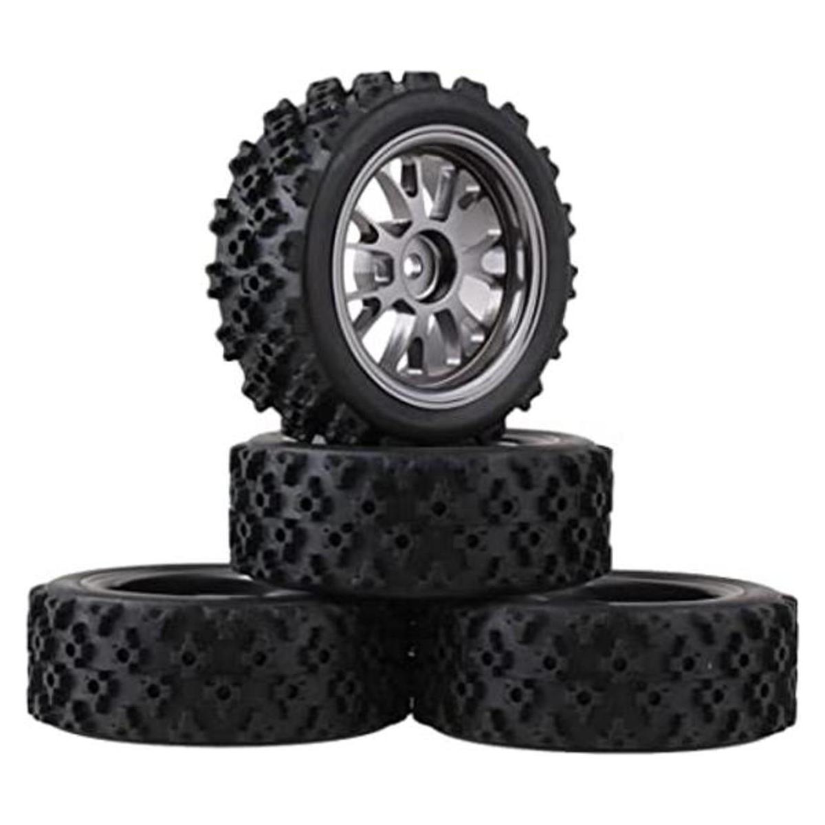 Mxfans Llantas de goma con diseño de flores negras