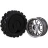 Mxfans Llantas de goma con diseño de flores negras_4