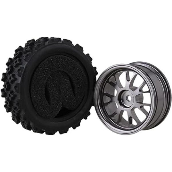 Mxfans Llantas de goma con diseño de flores negras_4