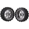 Mxfans Llantas de goma con diseño de flores negras_2