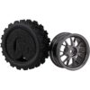 Mxfans Llantas de goma con diseño de flores negras_5