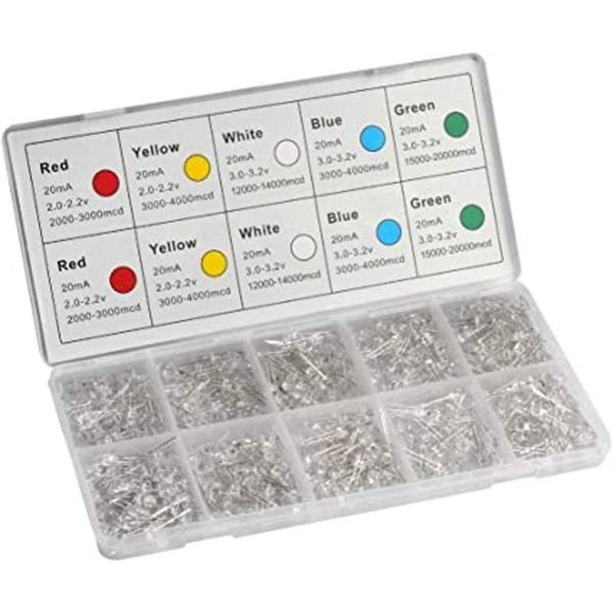DiCUNO 450 piezas de 0.197 in de diodo emisor de luz LED