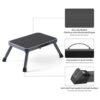 Ollieroo Taburete plegable de metal taburete ancho de un_2
