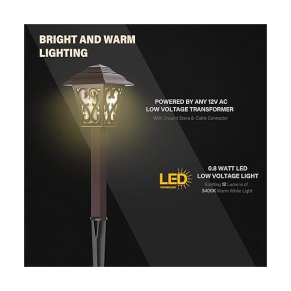 Malibu LED Paisaje Jardín Iluminación 1 W metal de bajo