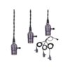 Swpeet Cable de luz colgante vintage triple con_1