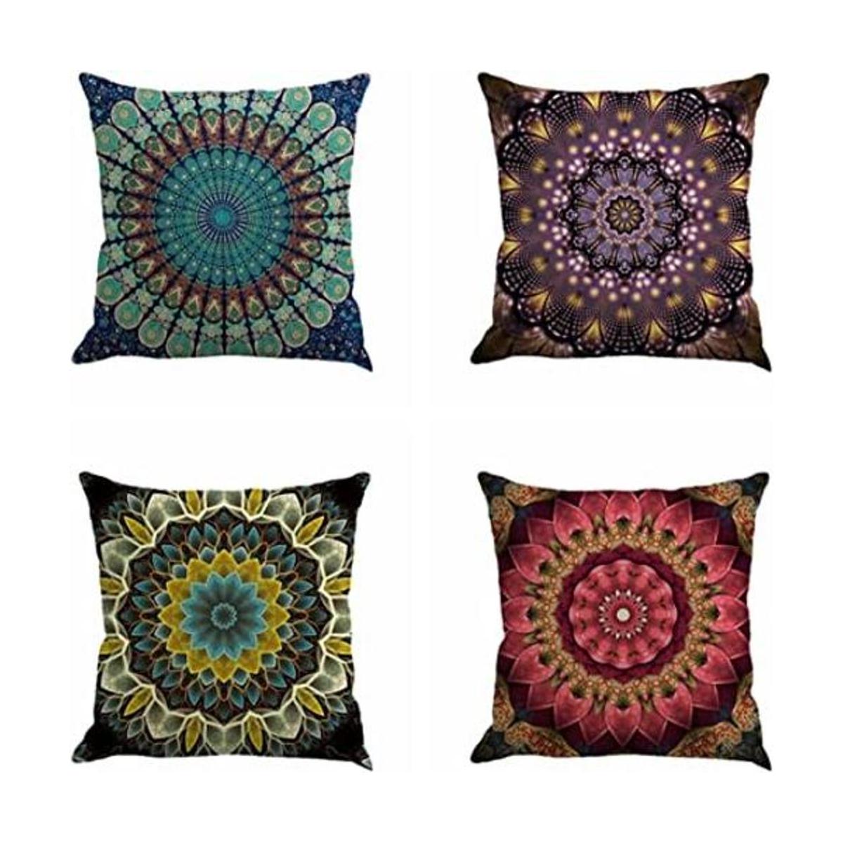 Juego de 4 fundas decorativas para almohadón de sillón