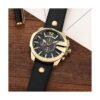 Curren Relojes de lujo para hombre correa de cuero de