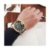 Curren Relojes de lujo para hombre correa de cuero de