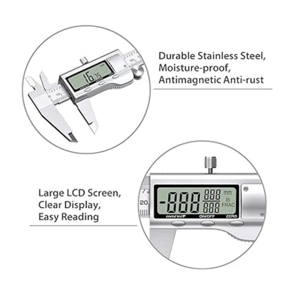 Proster Calibrador digital Vernier de 5.906 in 32_5