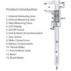 Proster Calibrador digital Vernier de 5.906 in 32_2