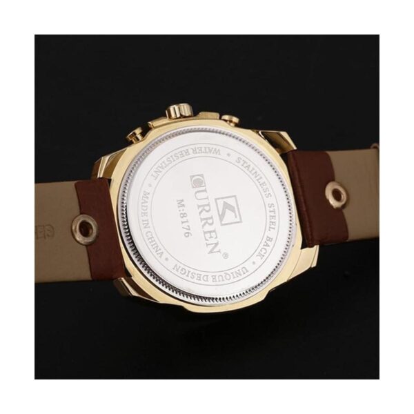 Curren Relojes de lujo para hombre correa de cuero de