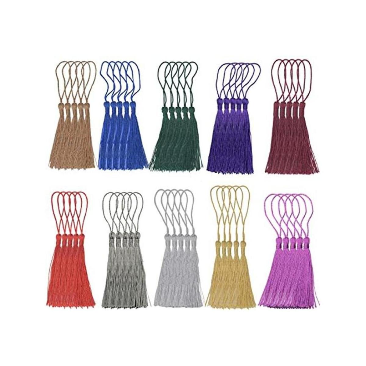 Makhry 100 borlas de 5.1 in5 pulgadas coloridas borlas
