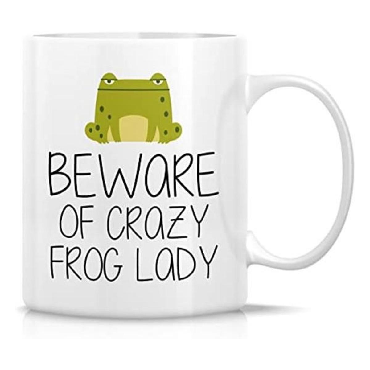 Taza divertida de Retreez Cuidado con Crazy Frog Lady 11