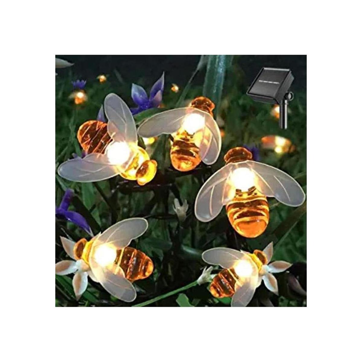 SEMILITS Guirnalda de luces solares de 20 luces LED