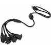 Divisor de cable de extensión de 4 salidas 6 pies de