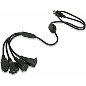 Divisor de cable de extensión de 4 salidas 6 pies de