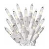Prextex 100 luces blancas de Navidad con cable blanco