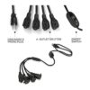 Divisor de cable de extensión de 4 salidas 6 pies de