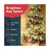 Prextex 100 luces blancas de Navidad con cable blanco