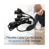Divisor de cable de extensión de 4 salidas 6 pies de