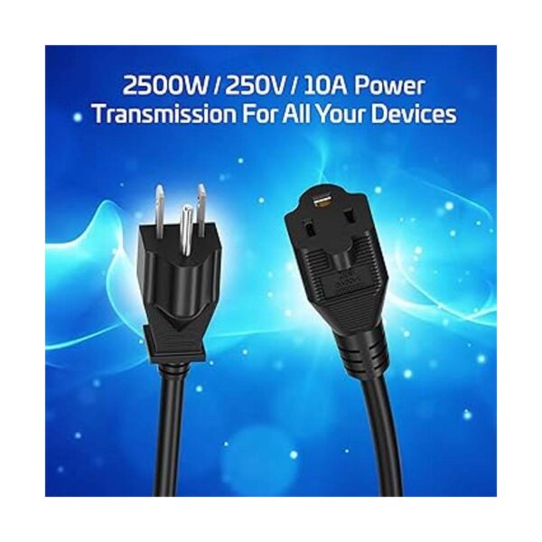 Divisor de cable de extensión de 4 salidas 6 pies de
