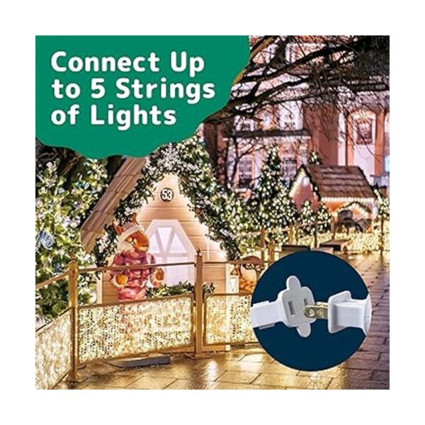 Prextex 100 luces blancas de Navidad con cable blanco