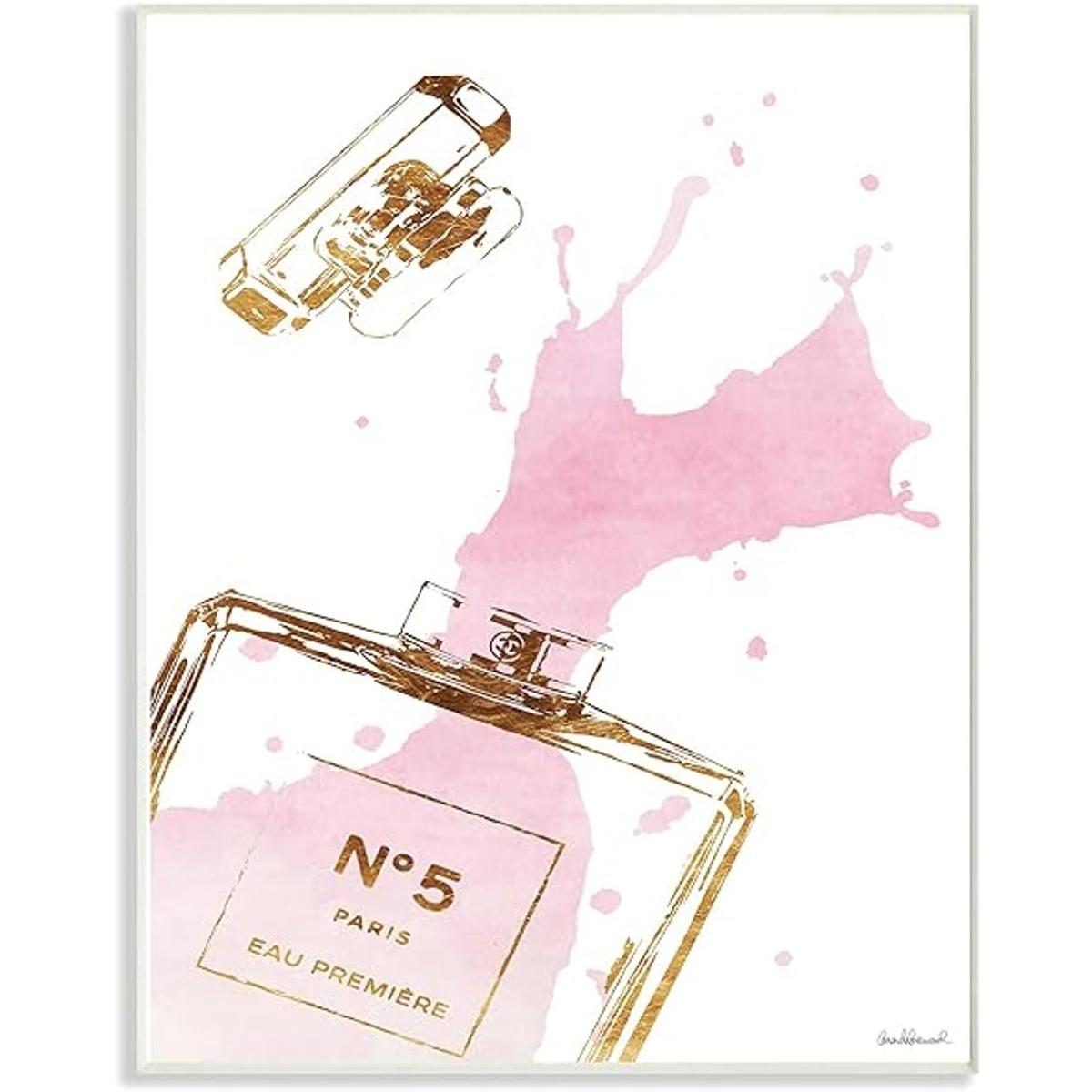 Stupell Industries Botella de perfume Glam de salpicadura