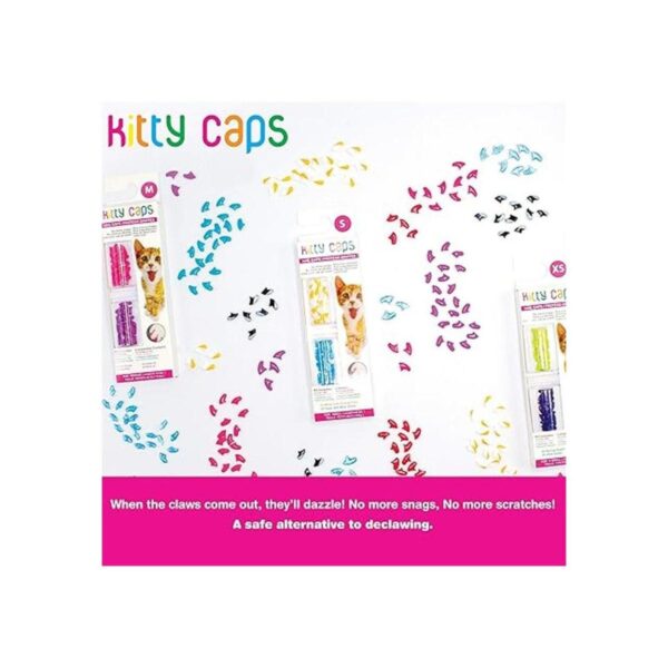Kitty Caps Tapas de uñas para gatos Blanco puro y rojo_6