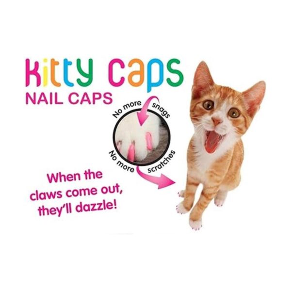 Kitty Caps Tapas de uñas para gatos Blanco puro y rojo_2