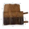 Hide Drink Leather Snap Tool Roll Up Bag 14 Slots