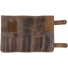 Hide Drink Leather Snap Tool Roll Up Bag 14 Slots