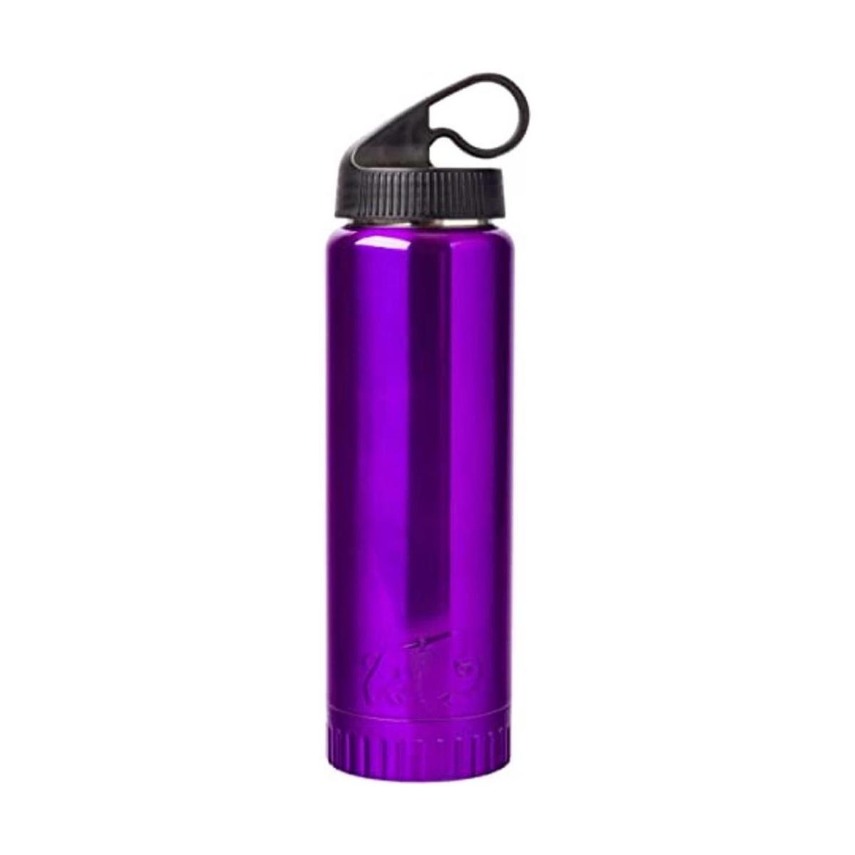 Silver Buffalo Botella de agua de acero inoxidable con