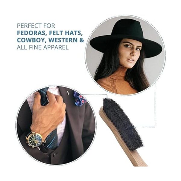 Atzi Hats Fedora Cepillo quitapelusas para sombreros de