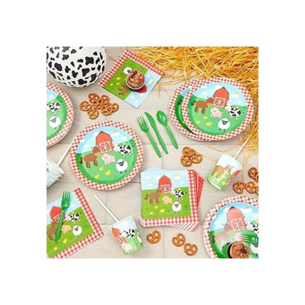Barnyard suministros para fiesta de cumpleaños platos de_2