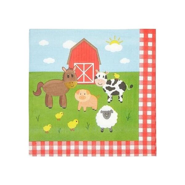 Barnyard suministros para fiesta de cumpleaños platos de_5