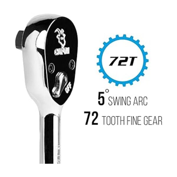 Capri Tools Trinquete de perfil bajo de 12 pulgada arco