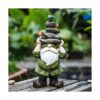 Ivy Home Estatuilla de gnomo con piedras
