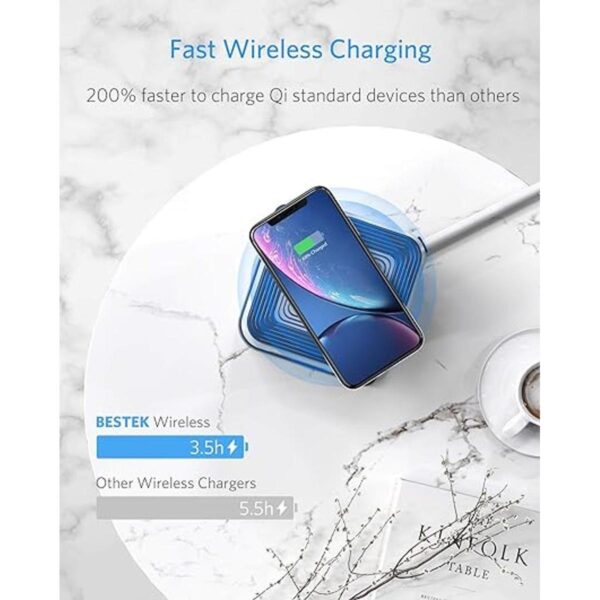 BESTEK Regleta de alimentación USB con cargador_2