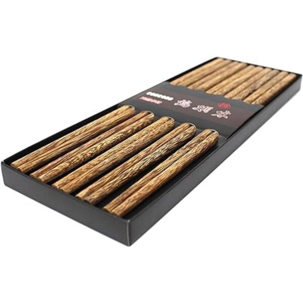 Concord Juego de 10 pares de palillos chinos de madera de