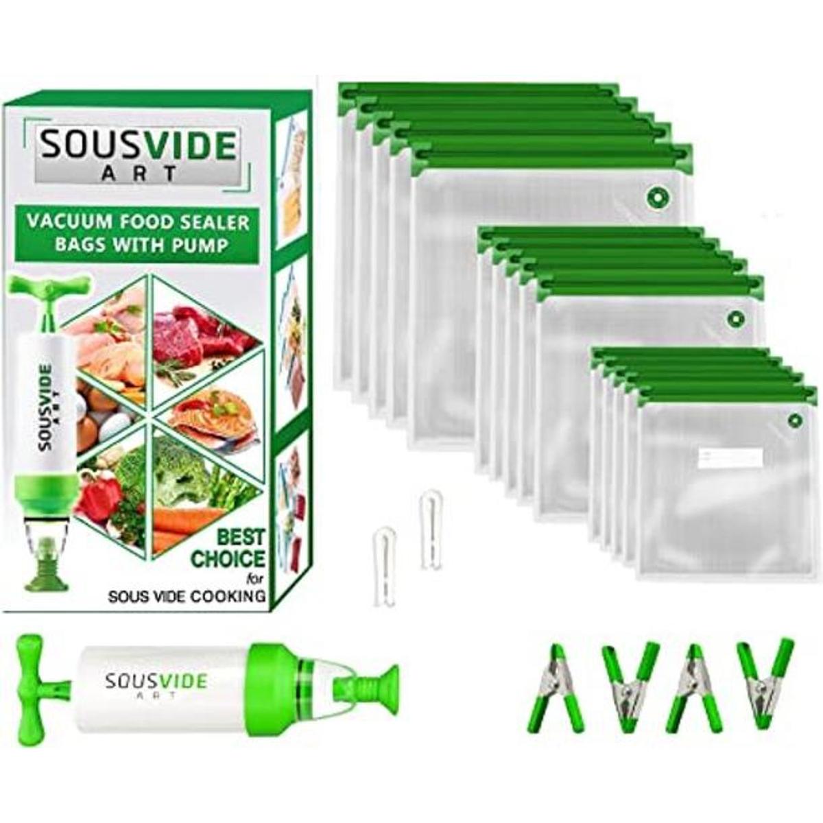 SOUSVIDE ART 37 bolsas de sellado al vacío reutilizables