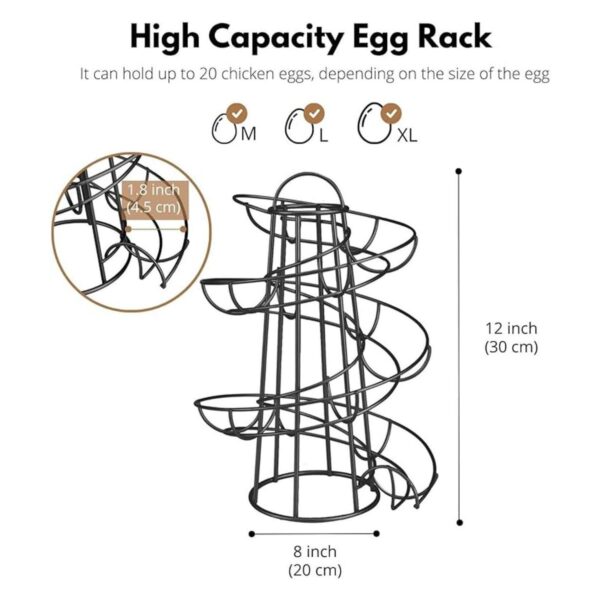 Flexzion Egg Skelter Portahuevos en espiral moderno