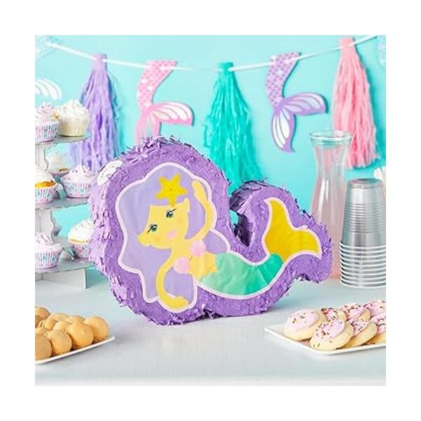 Piñata de sirena para niñas bajo el mar decoraciones de_2