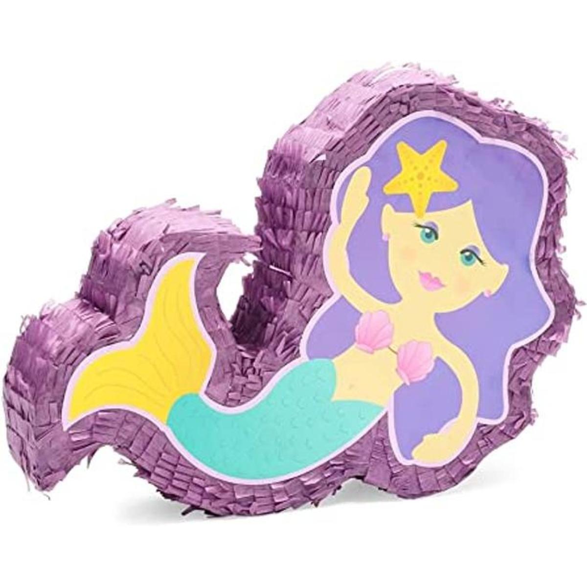 Piñata de sirena para niñas bajo el mar decoraciones de